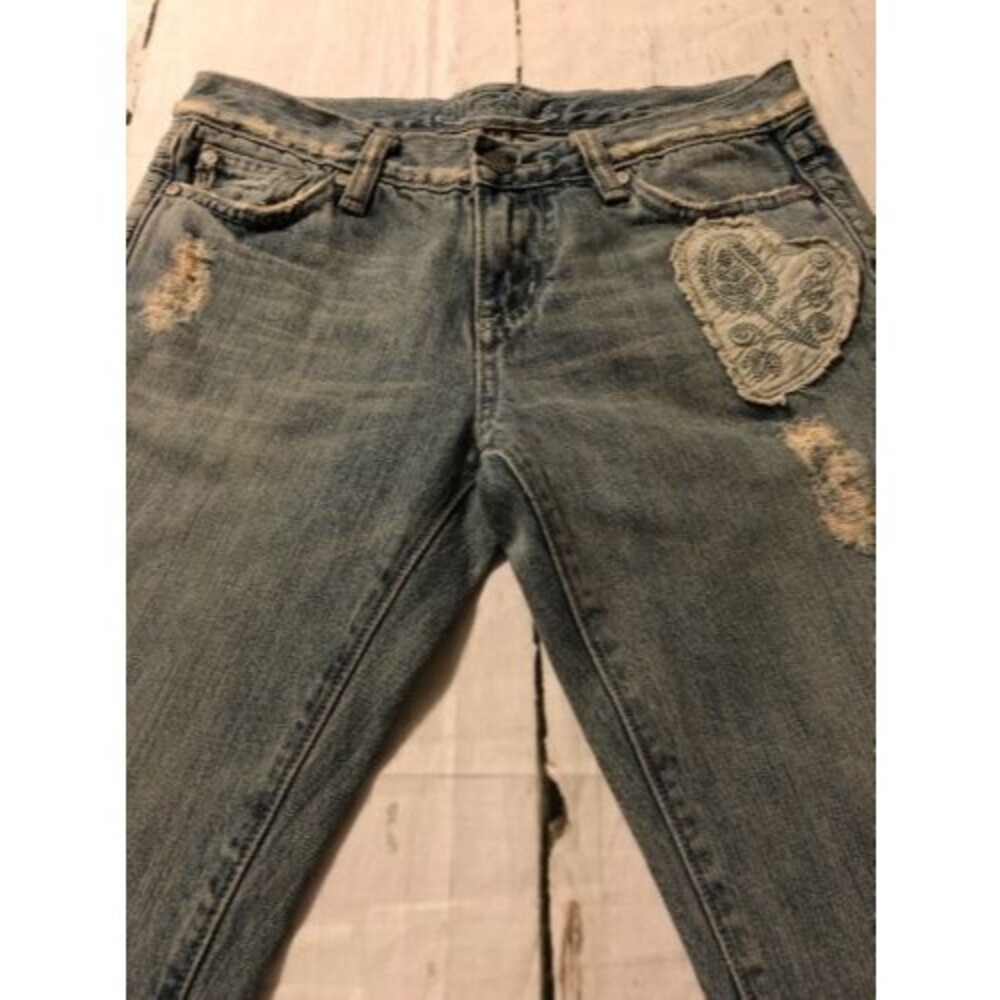 Miss Me Women's Jeans Marilyn Panama Destroyed Bootcut Patched Size 27 X 33 NWT